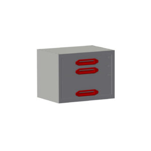 Bloc-tiroirs B0507xD360xH385 mm avec 3 tiroirs (H 2x070 ; 1x175)